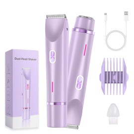 Iaolose 2025 New Glow Aura Womens Shaver, Glowshave 2-in-1 Women's Body Shaver, Glow Aura Electric Razor, Glow Aura Bikini Shaver (Purple)