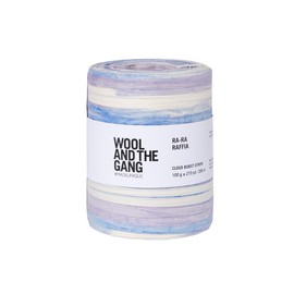 Wool and the Gang Ra-Ra Raffia Stripe, Cloud Burst Stripe, 100 g, DK Double Knitting