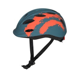 Kids Childrens Cycle Cycling Scooter In Mold Helmet 46-52cm Grey Orange Adjustable