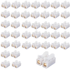 Leloco Pack of 40 Cable Connectors, Lustre Terminals, Pluggable, CH2 Cable Clamps, Electric 0.5-2.5 mm² Connection Clamps 250 V 5 A, Quick Connector Wire Clamps for DIY Projects
