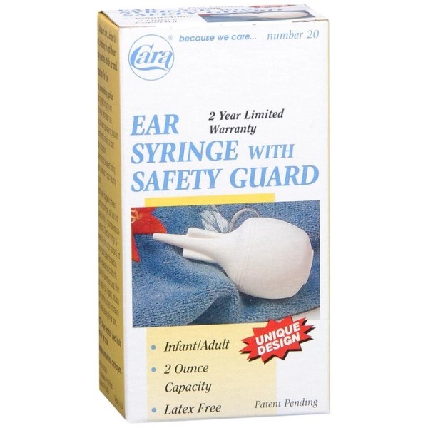 Cara Ear Syringe With Safety Guard Number 20 1 EA