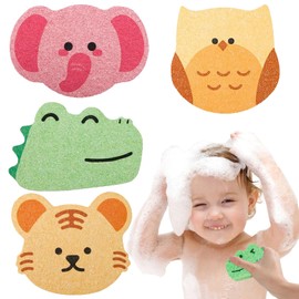AXERHK Baby Sponges for Bath,Baby Bath Sponge,4 Pcs Baby Sponge,Bath Sponge Kids Baby Sponges,Baby Sponges for Bath Newborn Kids Sponges for Bath for Newborn and Toddler Baby
