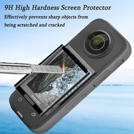 PCTC Screen Protector for Insta360 X3 (3 Pack), LCD Tempered Glass 9H Hardness Screen Protector for Insta360 X3 Accessories,Scratch Resistant