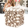 Skull Pen Holder White Resin Makeup Brush Holder Organiser Decoration