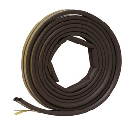 Frost King P D-Section Rubber Self-Stick Weatherseal Tape, 5/16" W, 1/4" T, 17 ft L, Brown