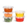 EDI Clear Disposable Plastic Portion Cups with Leakproof Lids |