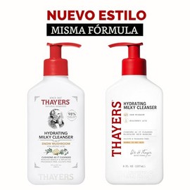THAYERS Limpiador Facial Hidratante Lechoso con Hongo de Nieve Tremella y Ácido Hialurónico, Lavado Facial Suave Recomendado por Dermatólogos, Cuidado