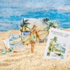 Pack of 30 Romantic Travel Stickers, PET Transparent Seaside Landscape