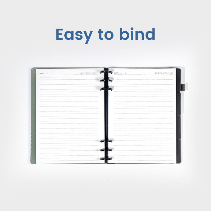 Yoment Discbound Lined Refills for 6.1 x 8.3 Hardcover Notebook,