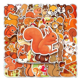50 Packs The Squirrel Stickers Water Bottles Laptop Phone Motorcycle Computer Guitar Skateboard Hydroflasks Aesthetic Squirrel Vinyl Sticker Waterproof Aesthetic Trendy Decals for Teens Girls Adults