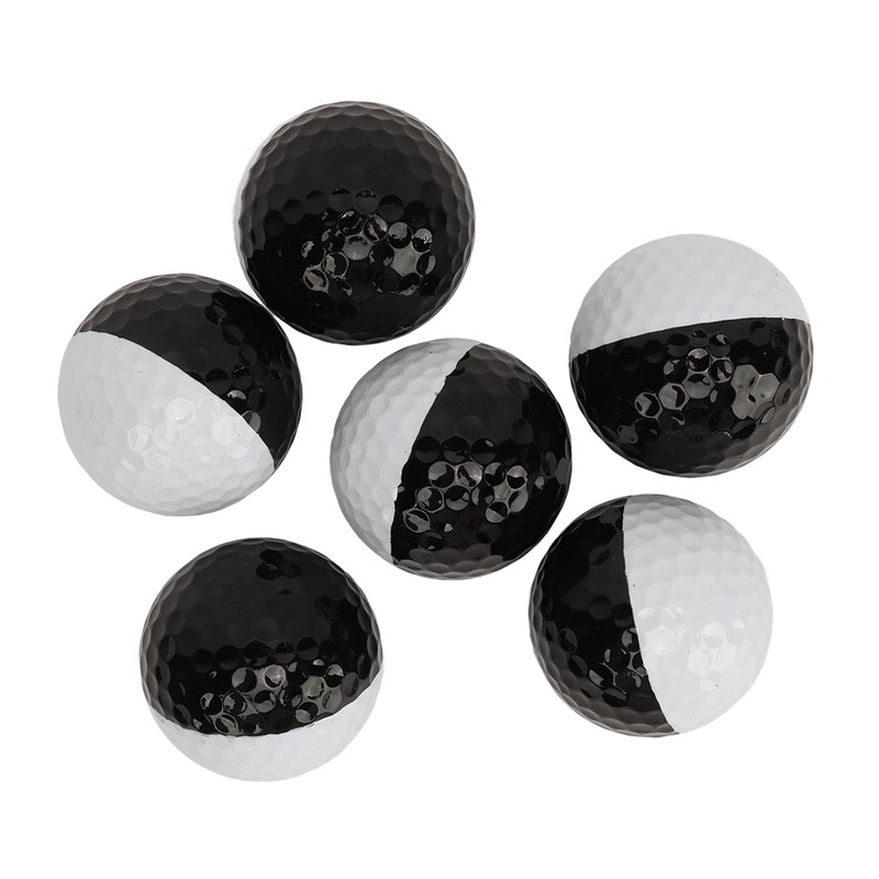 6PCS Golf Balls Synthetic Rubber Resin Putting Practice Ball for