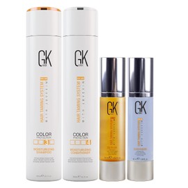Global Keratin GK Hair Moisturizing Shampoo & Conditioner (10.1 fl.oz/300ml) - Serum 50ml - Cashmere 50ml