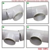 Kair Round Equal T-Piece 125mm - 5 inch Plastic Ducting