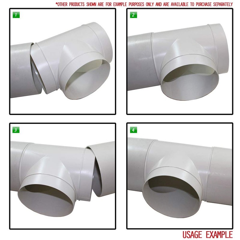 Kair Round Equal T-Piece 125mm - 5 inch Plastic Ducting