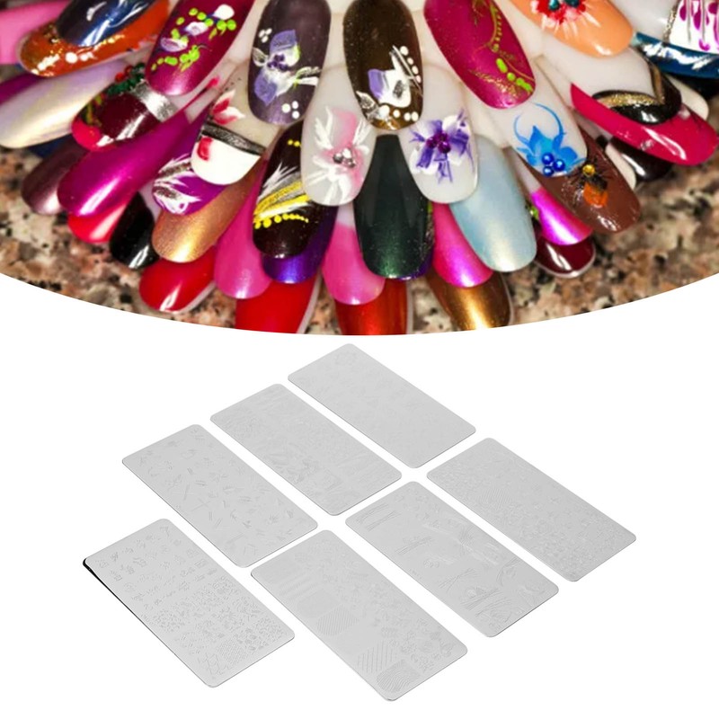 7pcs Nail Stamping Plate Women Nail Art Templates Nail Multi