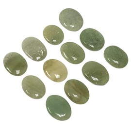 Green Aventurine Pocket Fidget Thumb Indent Worry Stone (1 Piece) -RSH204-K