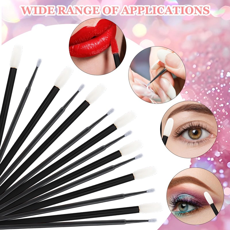400 pieces Mascara Wands and Lip Wands, Black Micro Brushes