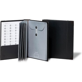 Savor El Organizador de Documentos The Folio™ Edición 2025 Premium Life Binder Libre de Ácido con Tela Teñida Personalizada de Estilo Acordeón con 10 Bolsillos Expandibles Carpetas de Archivos