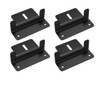 Solar Panel Mount Set of 4 in Black, High-Quality Z-Angle