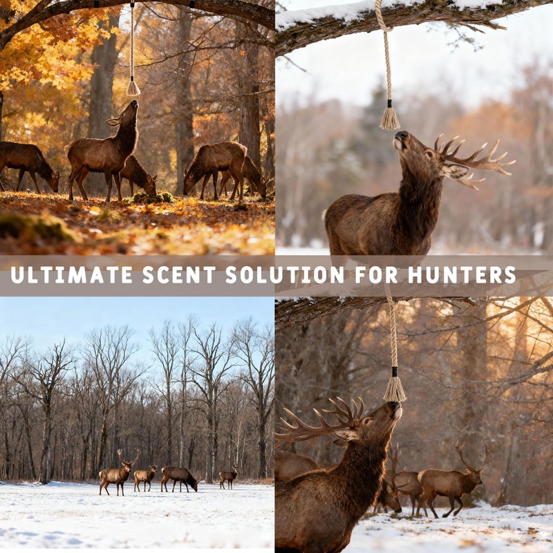 Niantime Deer Attractant Rope for Hunting, 64 Inch Deer Scent