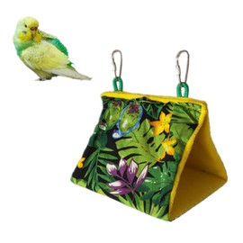 Kovcfon Parrot Hanging Cage Small Pet Warm Hanging Bed for Parakeets Myna Pigeon Tropical Rain Forest