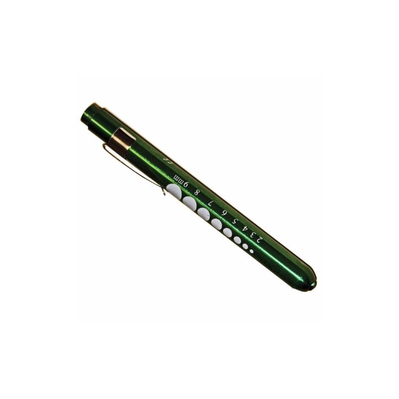Vilmark Professional Medical Diagnostic Penlight with Pupil Gauge Green