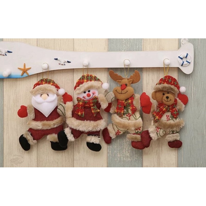 Viaecone 4 Pack Plush Christmas Ornaments