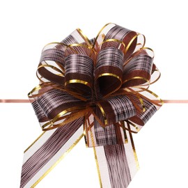 sourcing map Pack of 20 Gift Bows Diameter 17 cm Gift Ribbon Matt Bow Giant Pull Bow for Packaging Bags Sugar Bags Car for Crafts Decorating Christmas Valentine's Day Coffee