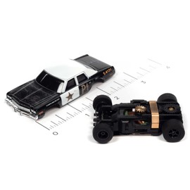 Auto World SC372-3 The Blues Brothers Bluesmobile 1974 Monaco HO Scale Electric Slot Car