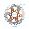 Mokuo 220mm Stainless Steels Zinc-Plated Surface Front Brake Rotor Fit