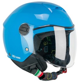 CGM Open Face Helmet 261A Mini Mono Light Blue YXS (47cm)