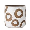 Bloomingville Flower Pot, Terracotta, White, 12x12cm