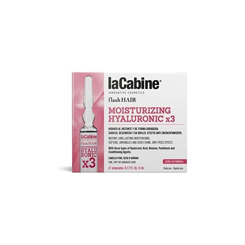 Lacabine Caja de Ampolletas Capilares Flash Hair Moisturizing Hyalironic X3