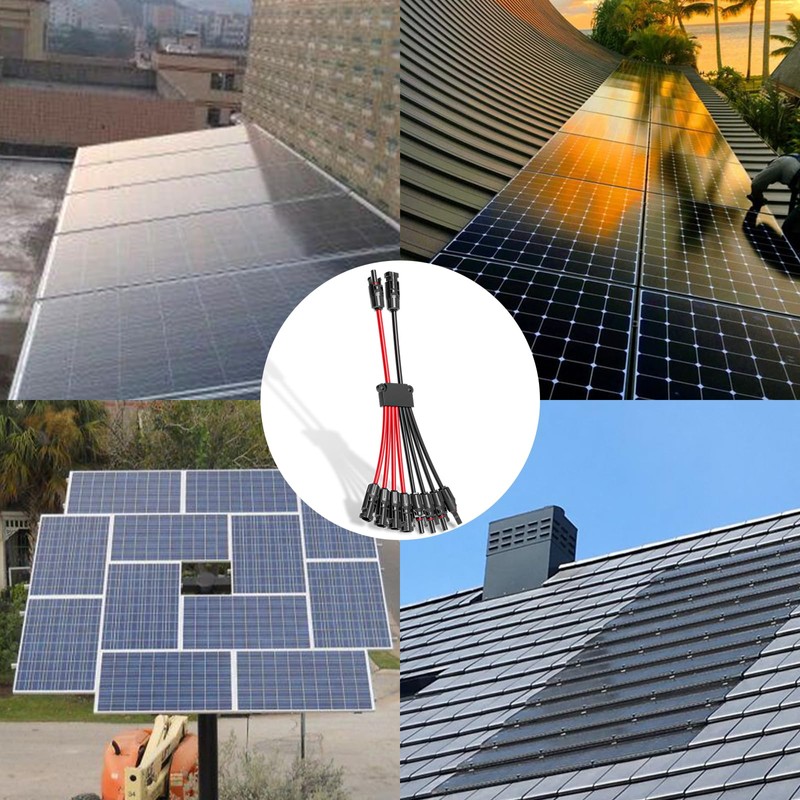 Cleqee Solar Connector Cable for 2 Solar Panels Solar Cable