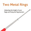 ValueHall Handheld Flagpole 2Pcs Lightweight Extendable Stainless Steel Handheld Flagpole