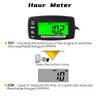 NInE-ROnG Self Powered Digital Tachometer Hour Meter,Inductive Maintenance Waterproof Backlit