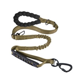 Heavy Duty No Pull Dog Leash with Bungee Shock Absorber for Large Dogs Up to 110lbs, 6ft Anti-Tangle