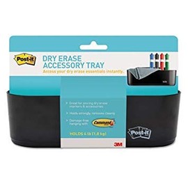 Post-it Dry Erase Accessory Tray, 8 1/2 x 3 x 5 1/4, Black
