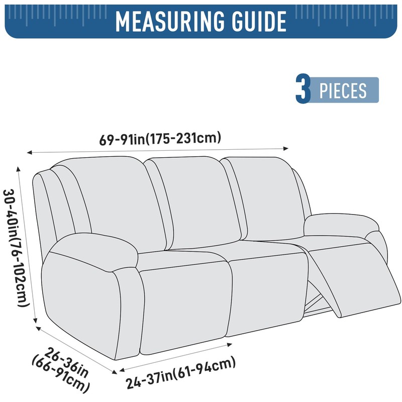 TAOCOCO Recliner Sofa Covers Stretch Reclining Couch Cover, Jacquard Recliner
