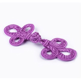 5 Pairs/Pack Chinese Knots Frog Buttons Closure Sewing Buttons Fastener for DIY Sewing (03 Purple)