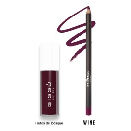 Lip Combo Brillo Lip Oil Bissu + Delineador Italia Deluxe