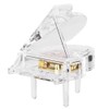 Grand Piano Shaped Windup Transprent Acrylic Music Box Birthday Present