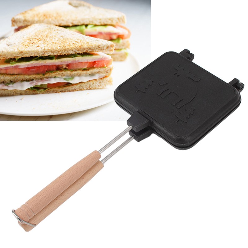 Sandwich Frying Pan Double Sided Stick Proof Breakfast Flip Pan