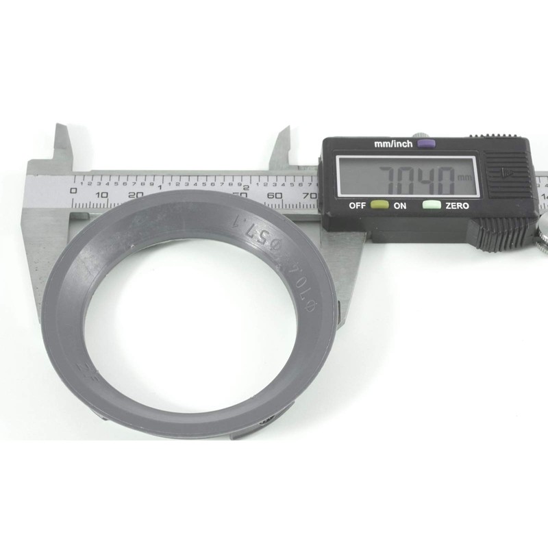 4x Centring Rings 70.4 x 57.1/70.4 to 57.1 Dark Grey