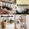 Toplife 31.5" Wall-Mounted Pot Rack – Detachable Pan Lid &
