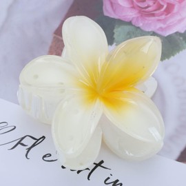 Allereya Flower Claw Clip Acrylic Flower Hair Claw Yellow Floral Hair Clip Daisy Holder Hairclip Blossom Barrette Floral Accessories Jewelry for Women Headdress