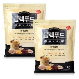 Grain Master Black Food Misutgaru 1kg x2 Snack Meal Replacement / 곡물명가 블랙푸드 미숫가루 1kg x2개간식 식사대용