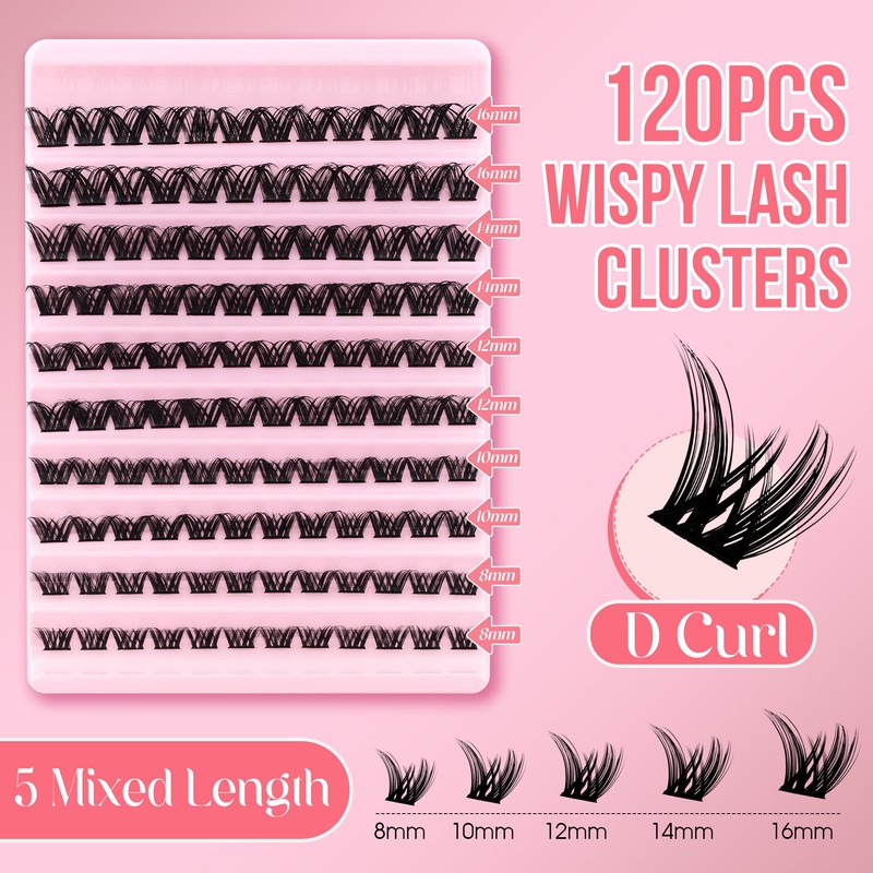 GEMERRY MHL-01 Volume Eyelash Extensions, 8-16 mm, Cluster Lashes, Individual