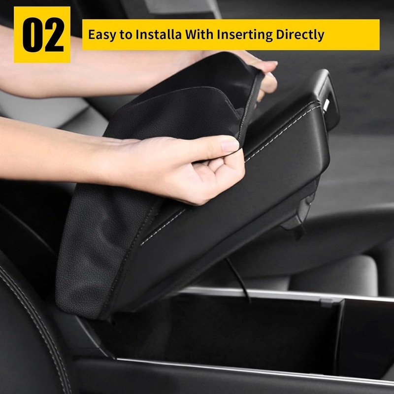 MIT Car Center Console Lid Armrest Cover Pad For Hyundai