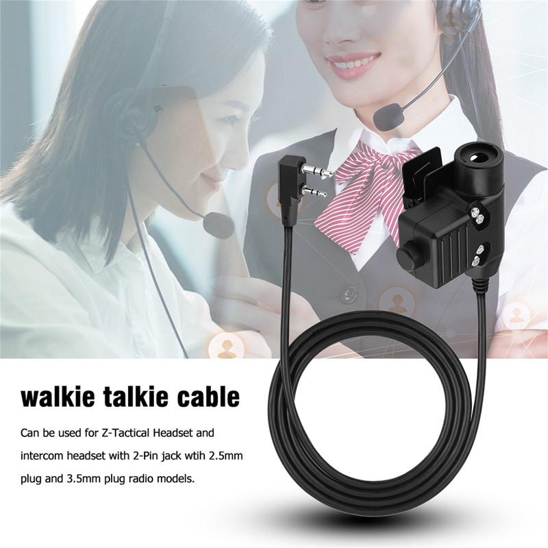 U94 2 Pin Walkie Talkie Outdoors Accessories Cable Adapter PTT